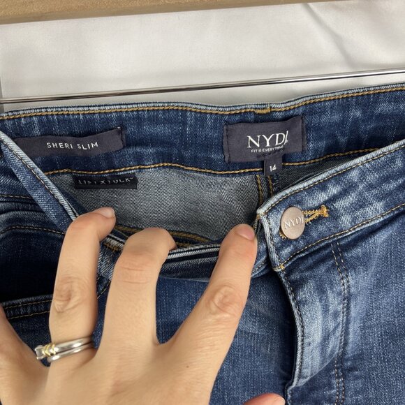 NYDJ Sheri Slim Lift X Tuck Straight Leg Womens Jeans Size 14 - Picture 3 of 9